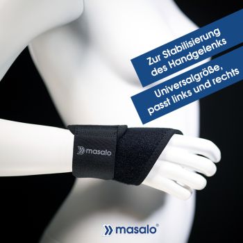 Masalo Handgelenkbandage als Unterstützung bei Tennisarm, Golferarm, Mausarm