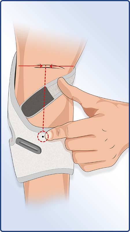 Application instructions Masalo Cuff MED - Position of the lower ram cuff